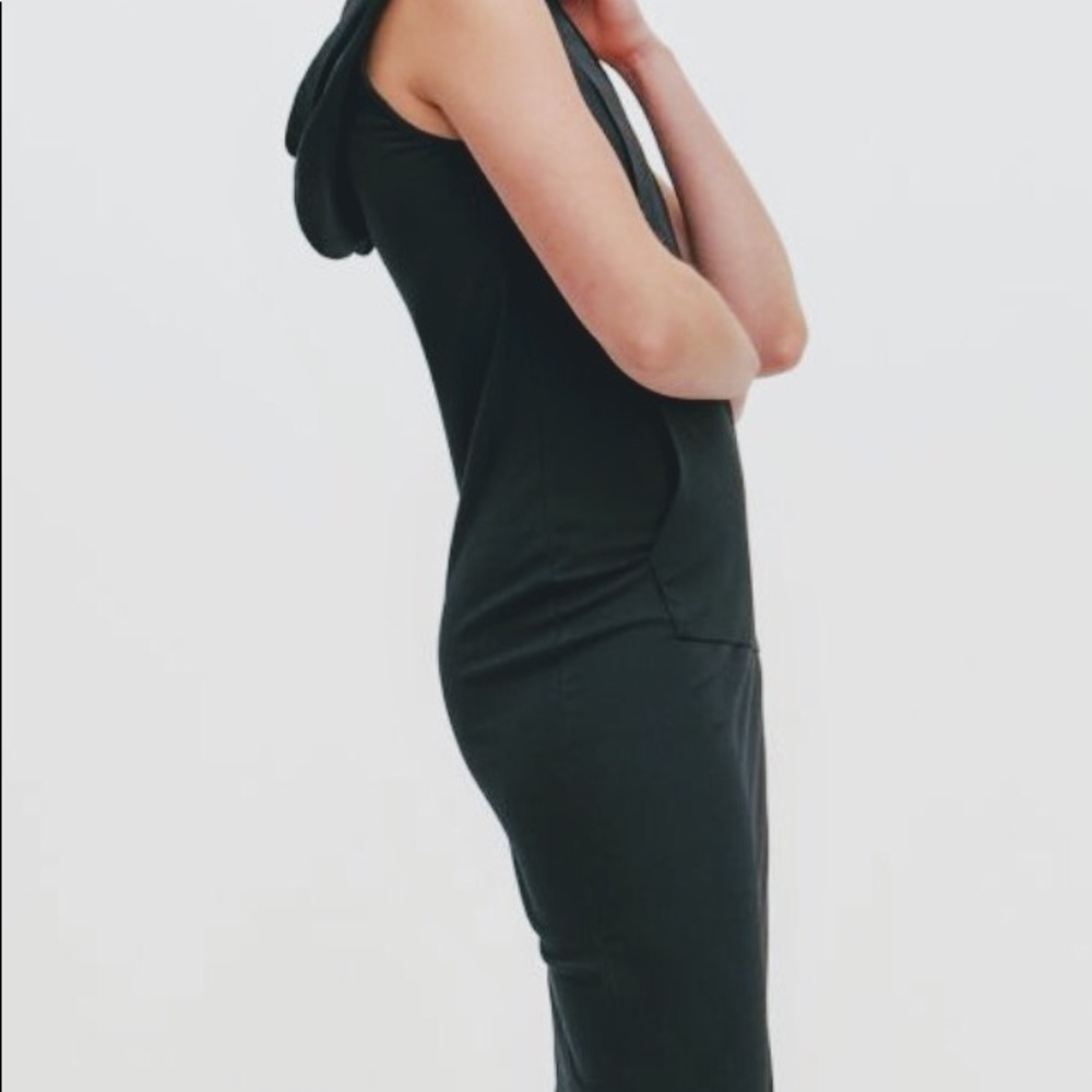 BLACK HOODIE DRESS - Picture 3 of 5